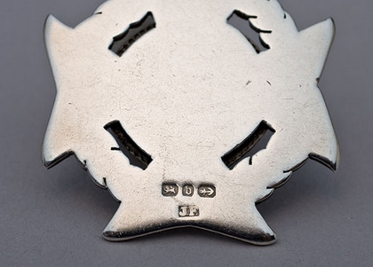 Silver Football Fob Medallion